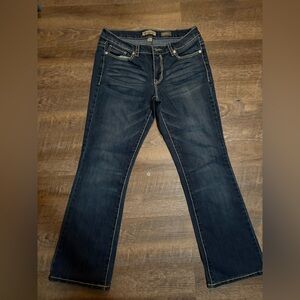 Nine West Vintage America Classic Dark Blue Boot Cut Jeans